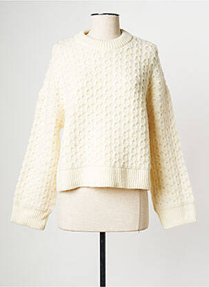 Pull col rond beige VERO MODA femme