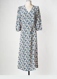 Robe courte col v bleu BONOBO femme