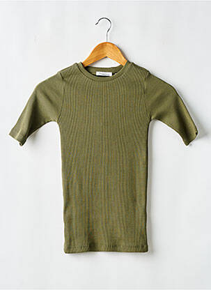 T-shirt col rond vert KNOWLEDGE COTTON APPAREL femme
