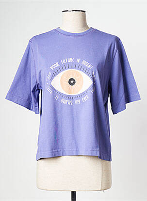 T-shirt col rond violet STELLA FOREST femme