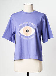 T-shirt col rond violet STELLA FOREST femme