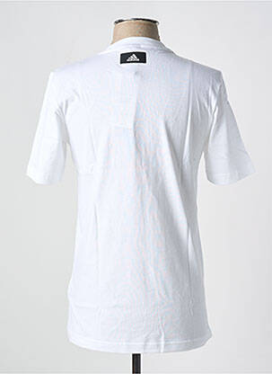 T-shirt col rond blanc ADIDAS homme