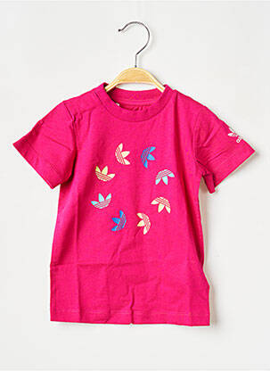 T-shirt col rond rose ADIDAS enfant