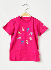 T-shirt rose ADIDAS pour enfant seconde vue