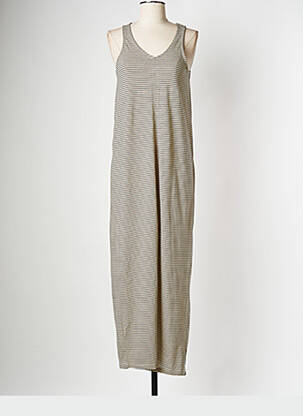 Robe longue beige SELECTED pour femme