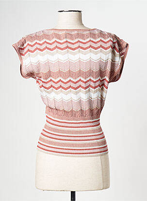 Pull col v rose MORGAN femme
