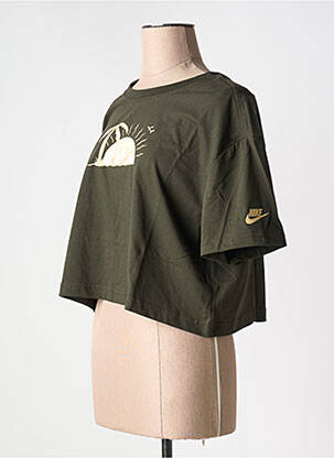 T-shirt col rond gris NIKE femme