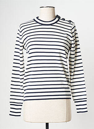 Sweat-shirt blanc PETIT BATEAU femme