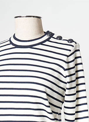 Sweat-shirt blanc PETIT BATEAU femme
