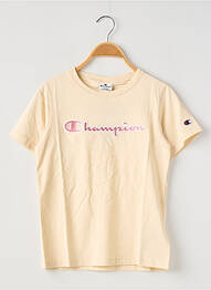 T-shirt col rond beige CHAMPION fille