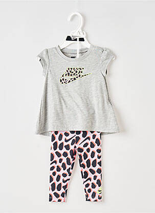 Ensemble de sport col rond gris NIKE fille