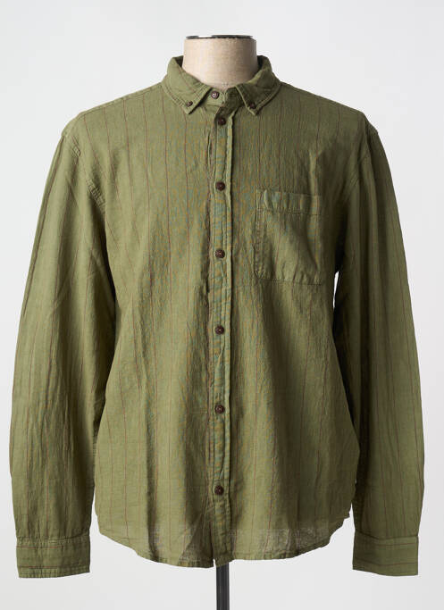 Chemise manches longues vert ELEMENT pour homme