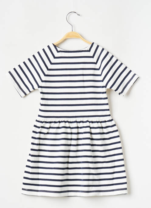 Robe mi-longue blanc PETIT BATEAU pour fille