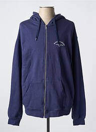 Sweat-shirt à capuche col rond bleu MAISON LABICHE homme