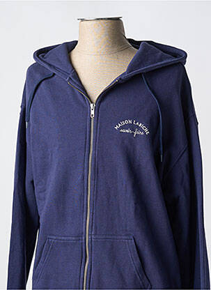 Sweat-shirt à capuche col rond bleu MAISON LABICHE homme