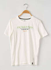 T-shirt blanc JACK & JONES pour garçon seconde vue