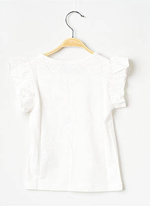 T-shirt col rond blanc PETIT BATEAU fille