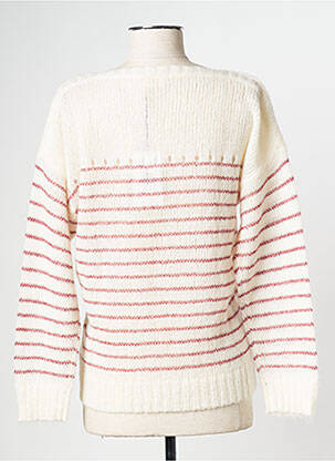Pull col rond blanc EKYOG femme