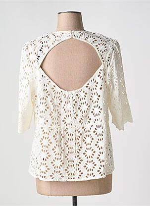 Top col rond blanc IKKS femme