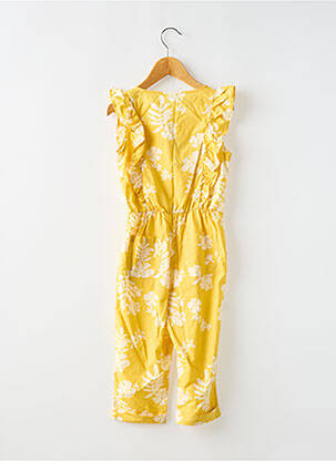 Combi-pantalon col rond jaune PETIT BATEAU fille