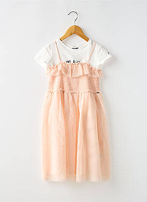 Robe courte col carré rose IKKS JUNIOR fille