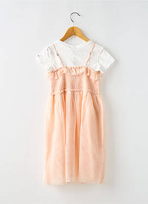 Robe courte col carré rose IKKS JUNIOR fille