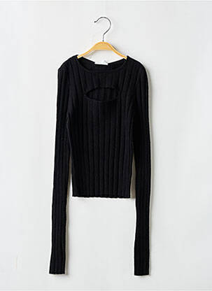Pull col rond noir NOISY MAY femme