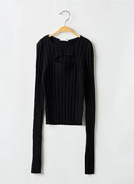 Pull col rond noir NOISY MAY femme