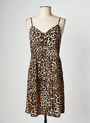 Robe courte marron PIECES femme