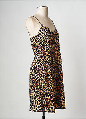 Robe courte marron PIECES femme