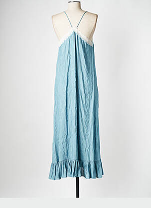 Robe mi-longue col v bleu SEE U SOON femme