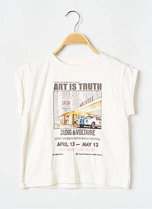 T-shirt col rond beige ZADIG & VOLTAIRE fille