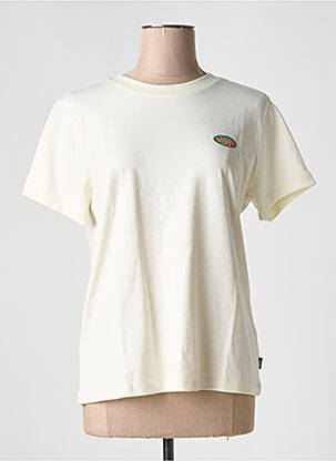 T-shirt col rond blanc VANS femme