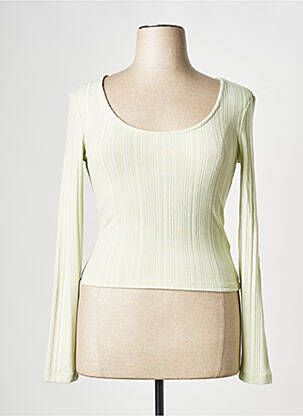 T-shirt col rond vert NA-KD femme