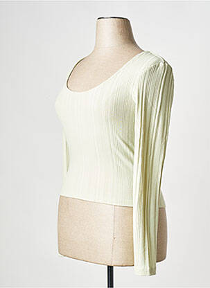 T-shirt col rond vert NA-KD femme