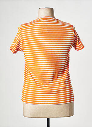 T-shirt col rond orange LA FEE MARABOUTEE femme