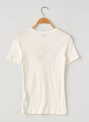 T-shirt col rond blanc PETIT BATEAU femme