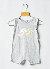 Combishort col rond gris NIKE fille
