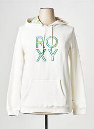 Sweat-shirt à capuche col rond blanc ROXY femme