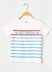 T-shirt blanc PETIT BATEAU pour garçon seconde vue