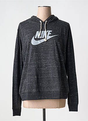 Sweat-shirt à capuche col rond noir NIKE femme