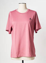 T-shirt rose ADIDAS pour femme seconde vue