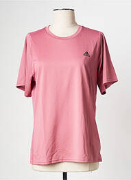 T-shirt col rond rose ADIDAS femme