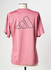 T-shirt rose ADIDAS pour femme seconde vue