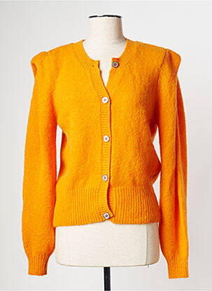 Gilet manches longues orange LEON & HARPER femme