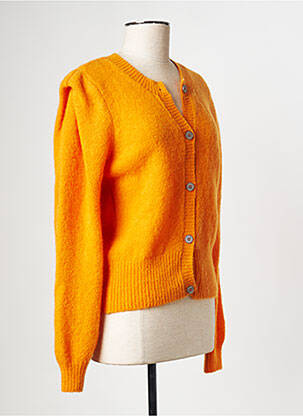 Gilet manches longues orange LEON & HARPER femme