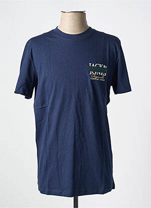T-shirt bleu JACK & JONES pour homme