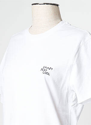 T-shirt col rond blanc MAISON LABICHE femme