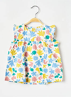 Top col rond blanc PETIT BATEAU fille