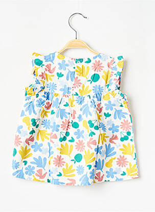 Top col rond blanc PETIT BATEAU fille